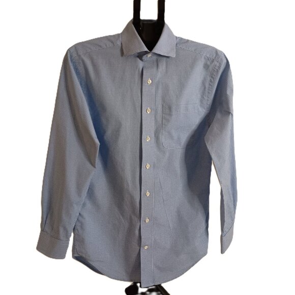 Vineyard Vines Blue & White Check Button-Down Cooper Shirt Men’s XS Cotton EUC - Picture 2 of 14